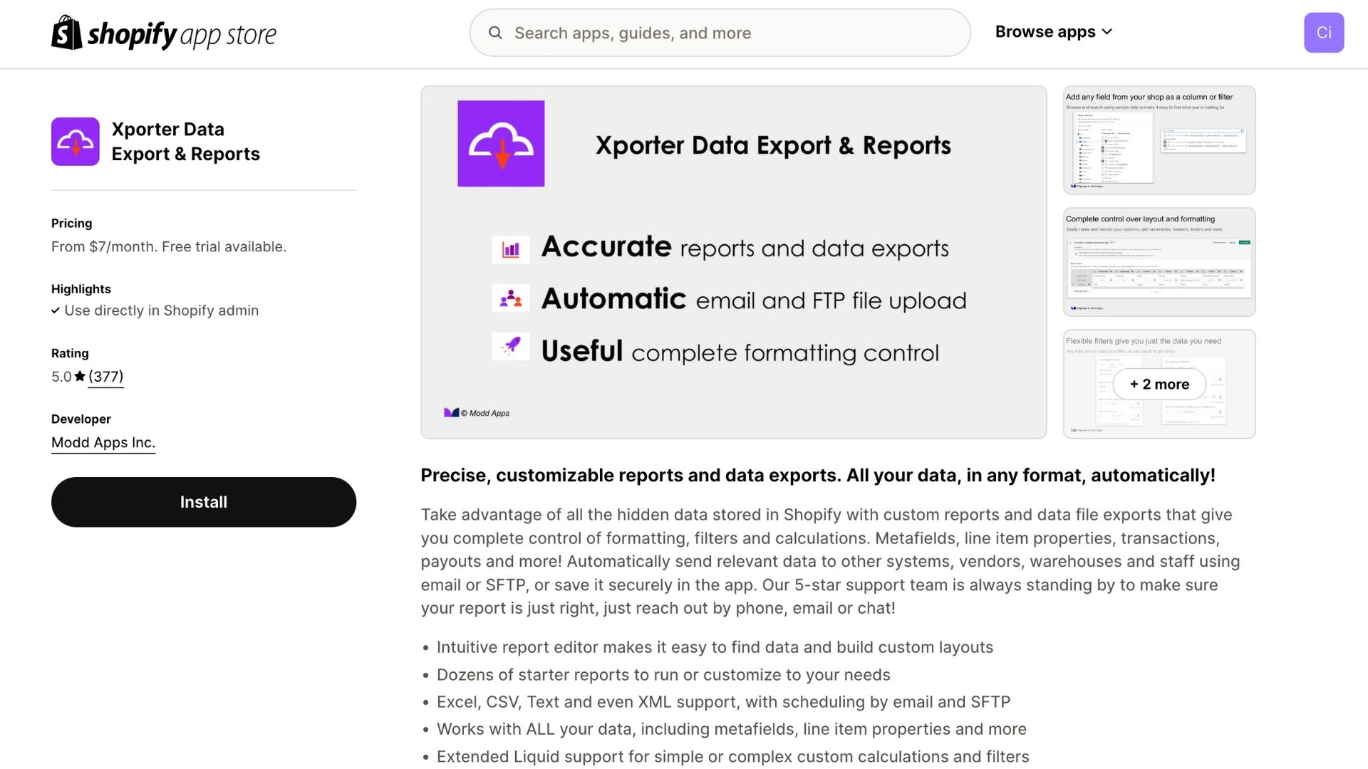 Xporter Data Export & Reports 
